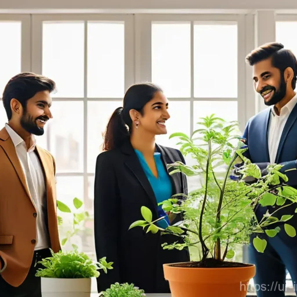 시드 투자 성공 사례 분석 - **"The Seed of Innovation"**
A vibrant, sunlit image depicting a diverse group of young Pakistan...