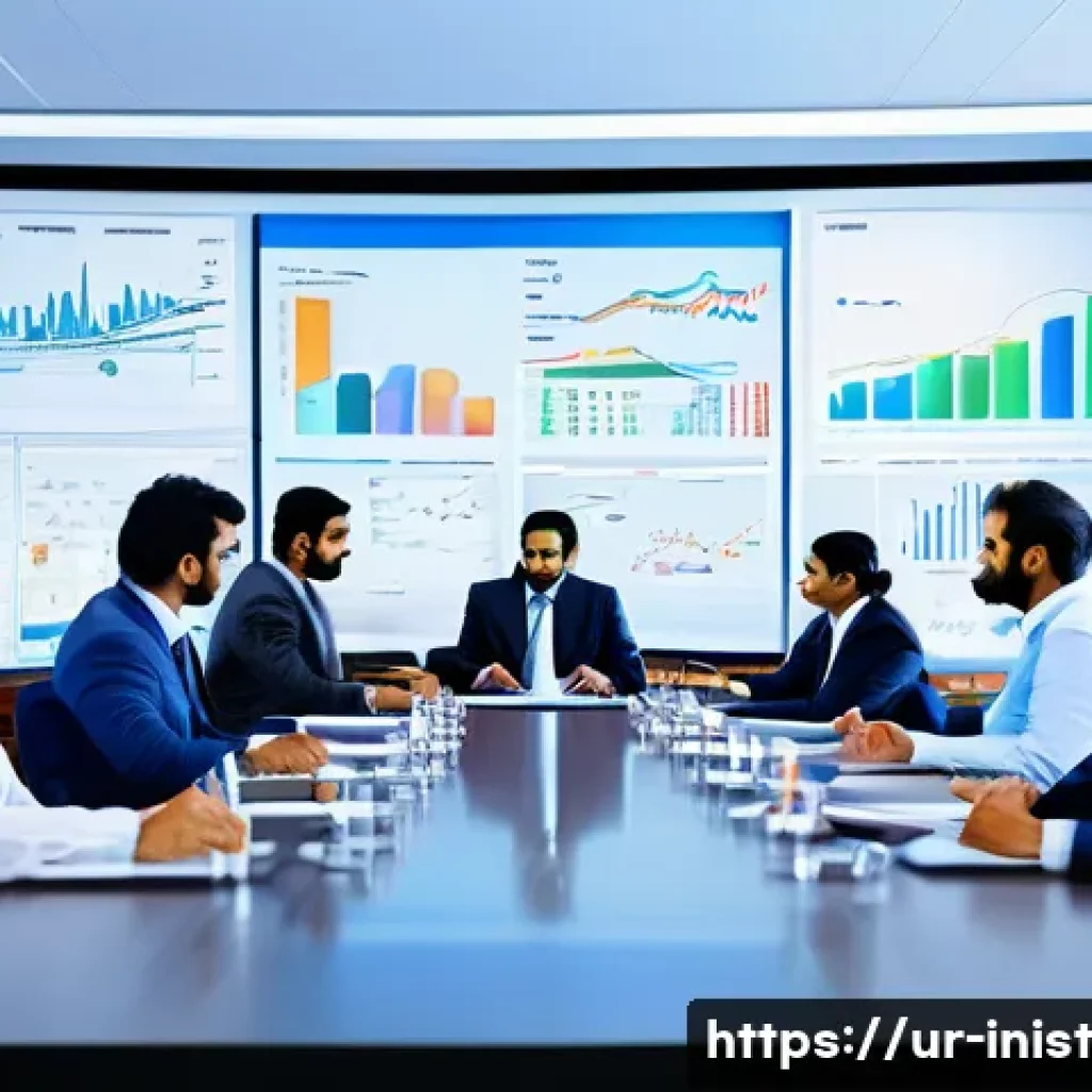 시드 투자에서의 비상 계획 수립 - A detailed corporate office scene showing a diverse South Asian business team in formal attire, enga...