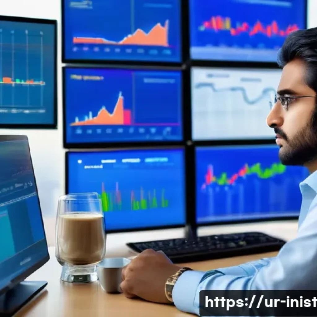 시드 투자에서의 재무 제표 분석 중요성 - A professional South Asian male financial analyst in traditional Pakistani attire, sitting at a mode...
