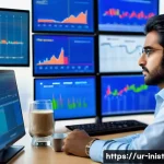 Home 21 시드 투자에서의 재무 제표 분석 중요성 - A professional South Asian male financial analyst in traditional Pakistani attire, sitting at a mode...