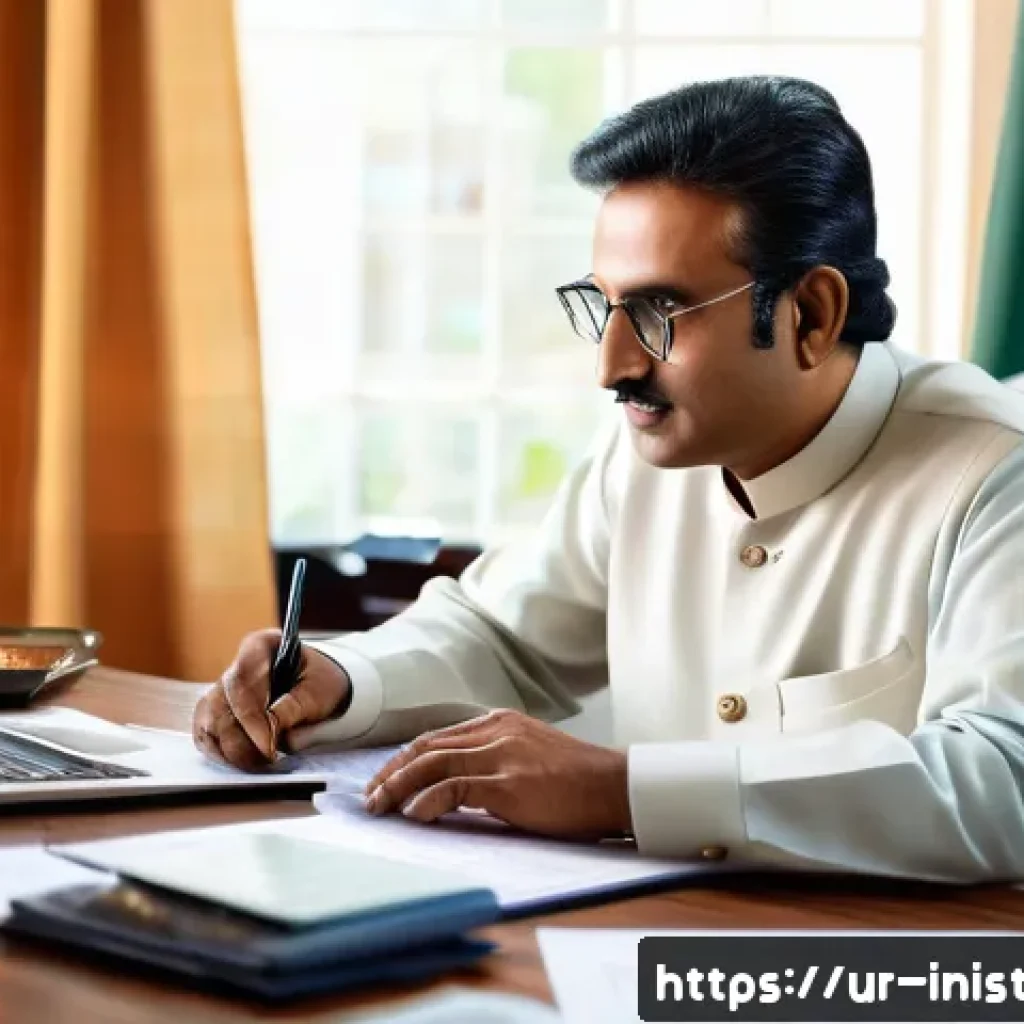 시드 투자 기업의 장기 전략 수립 - A professional South Asian man in traditional Pakistani attire, sitting at a modern wooden desk in a...